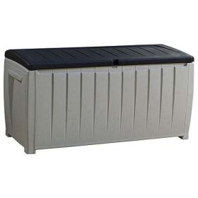 New Outdoor All Weather 90 Gallon Plastic and Resin Deck Box, Black