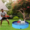 Collapsible Pet Pool Wash Tub for Cats and Dogs, Blue, XL, 55.1"