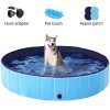 Collapsible Pet Pool Wash Tub for Cats and Dogs, Blue, XL, 55.1"