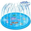 Kids Sprinkler, Splash Mat, Outdoor Inflatable Sprinkler Water Toys, 68 Inch Kids Playing Mat Toys,