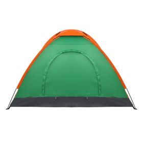 c2-Person Waterproof Camping Dome Tent for Outdoor Hiking Survival Orange & Green