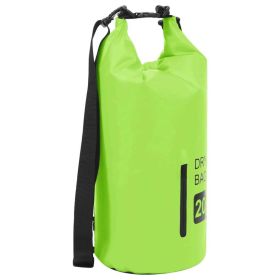 Dry Bag with Zipper Green 5.3 gal PVC