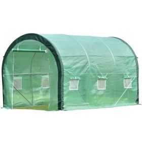 Topline Outdoor Garden Greenhouse with Zipper Openings- -Green