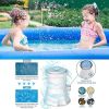 Inflatable Swimming Pool Above Ground with Electric Air Pump & Filter Pump, Repair Kit Accessories Ring Round Pools for Outdoor Garden Lawn Backyard F