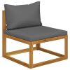 8 Piece Patio Lounge Set with Cushion Solid Acacia Wood