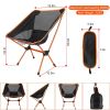 Foldable Camping Chair Collapsible Ultra-light Camping Chai Backpacking Chair For Outdoor Camping Fishing BBQ Beach Picnic