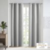 Solid Blackout Triple Weave Grommet Top Curtain Panel Pair