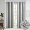 Solid Blackout Triple Weave Grommet Top Curtain Panel Pair