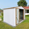 Metal garden sheds 6ftx8ft outdoor storage sheds White+Yellow