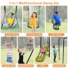 7-in-1 Stable A-shaped Outdoor Swing Set for Backyard