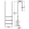 Pool Ladder 3 Steps Stainless Steel 304 47.2"