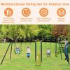 7-in-1 Stable A-shaped Outdoor Swing Set for Backyard