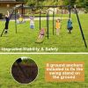 7-in-1 Stable A-shaped Outdoor Swing Set for Backyard