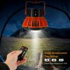 2 In 1 Portable Camping Fan Electric Lantern Fan Tent Fan w/Hanging Hook Remote Control USB Rechargeable Fan