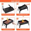 ccFoldable Portable BBQ Charcoal Grill Grill Lightweight Smoker Grill for Camping Picnics Garden Grilling