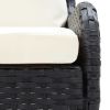 Patio Corner Sofas 2 pcs Poly Rattan Black