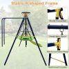 7-in-1 Stable A-shaped Outdoor Swing Set for Backyard