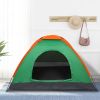 c2-Person Waterproof Camping Dome Tent for Outdoor Hiking Survival Orange & Green