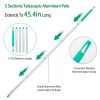 US Swimming Pool Vacuum Head Brush Cleaner Telescopic Pole Fountain Cleaning Tool with Bag For Above Ground Pool Spas Ponds