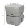 fOutdoor Portable Toilet with Carry Bag 5.3 Gallon Waste Tank  Portable Removable Flush Toilet with Double Outlet