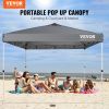 VEVOR Pop Up Canopy Tent, 10 x 10 ft, 250 D PU Silver Coated Tarp, with Portable Roller Bag and 4 Sandbags, Waterproof and Sun Shelter Gazebo for Outd