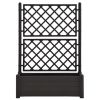 Garden Planter with Trellis 39.4"x16.9"x55.9" PP Anthracite