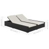 cDouble Sun Lounger Poly Rattan Black