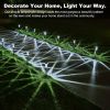 Solar Pathway Lights Waterproof Garden Solar Outdoor Lights 12 Pack Stainless Steel Yard Lights Driveway Lights for Patio, Lawn, Yard, Walkway and Lan