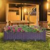 Planter Boxes Raised Garden Bed,2 Pieces Plastic Raised Garden Bed Garden Planter Boxes for Indoor & Outdoor Vegetable Fruit Flower Herb Growing Box