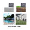 12x4 Ft Outdoor Pool Fence With Section Kit,Removable Mesh Barrier,For Inground Pools,Garden And Patio,Black