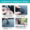 360¬∫ Rotatable Car Cooling Fan USB Vehicle Fan for Backseat Dashboard Window Clip Fan for Car Home with 3 Speeds