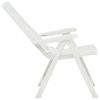 Patio Reclining Chairs 2 pcs Plastic White