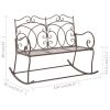 Patio Bench 40.9" Iron Antique Brown