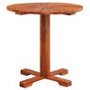 Bistro Table 27.6"x27.6" Solid Acacia Wood