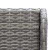 Patio Corner Sofas 2 pcs Poly Rattan Gray