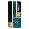 [Personalization Only] OFFICIAL NFL Colorblock Personalized Beach Towel - Jaguars