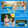 Inflatable Swimming Pool Above Ground with Electric Air Pump & Filter Pump, Repair Kit Accessories Ring Round Pools for Outdoor Garden Lawn Backyard F