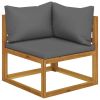 8 Piece Patio Lounge Set with Cushion Solid Acacia Wood