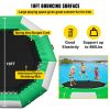 VEVOR Inflatable Water Trampoline 10ft , Round Inflatable Water Bouncer with Yellow Slide and 4-Step Ladder, Water Trampoline in Green and White for W