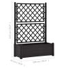 Garden Planter with Trellis 39.4"x16.9"x55.9" PP Anthracite