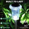 Solar Pathway Lights Waterproof Garden Solar Outdoor Lights 12 Pack Stainless Steel Yard Lights Driveway Lights for Patio, Lawn, Yard, Walkway and Lan