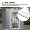 6'x4' Outdoor Metal Storage Shed for Garden Tools Lockable Door