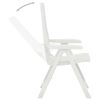 Patio Reclining Chairs 2 pcs Plastic White