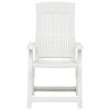 Patio Reclining Chairs 2 pcs Plastic White