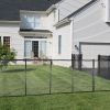 12x4 Ft Outdoor Pool Fence With Section Kit,Removable Mesh Barrier,For Inground Pools,Garden And Patio,Black