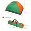 c2-Person Waterproof Camping Dome Tent for Outdoor Hiking Survival Orange & Green