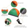 c2-Person Waterproof Camping Dome Tent for Outdoor Hiking Survival Orange & Green