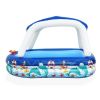 Inflatable outdoor swimming pool with UV sunshades