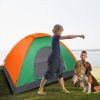 c2-Person Waterproof Camping Dome Tent for Outdoor Hiking Survival Orange & Green