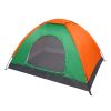 c2-Person Waterproof Camping Dome Tent for Outdoor Hiking Survival Orange & Green